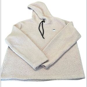 Fila szXL (seems smaller) pink pull over sherpa style hoodie GUC